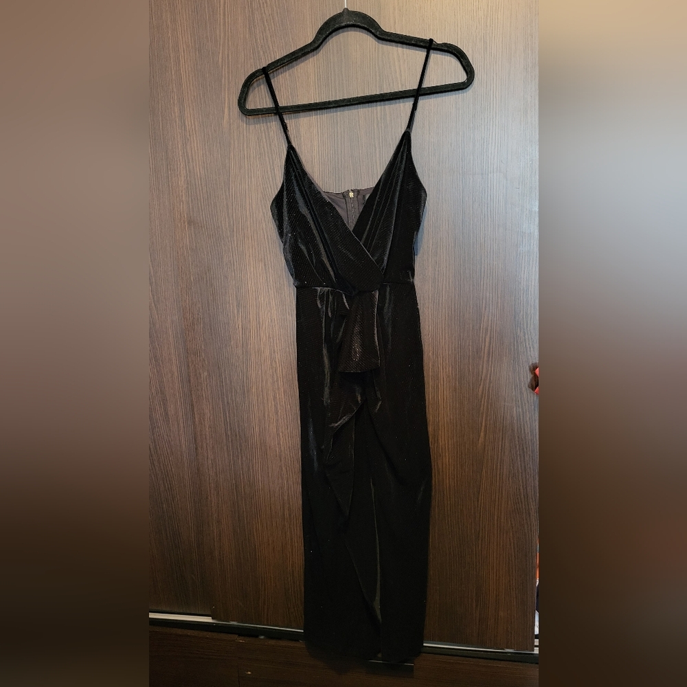 Dynamite Wrap Bodycon Velvet Dress Size: Medium - Picture 3 of 11